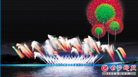 “中國(guó)航天日”焰火晚會(huì)效果圖 長(zhǎng)沙市文旅廣電局供圖