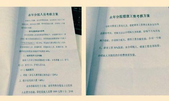 網(wǎng)友貼出的績(jī)效工資考核方案