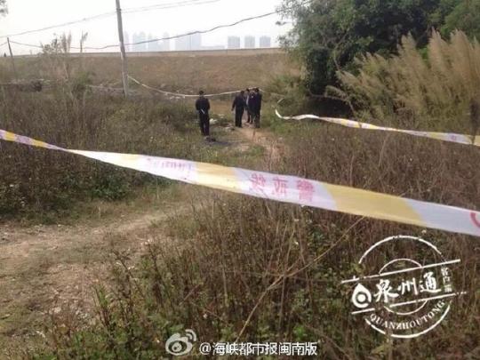 福建晉江村民在祭拜路上發(fā)現(xiàn)一具燒焦女尸(圖)